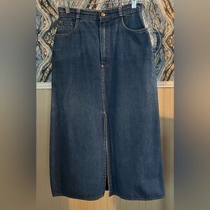Claude Long Denim Skirt, Size 9/10 or M